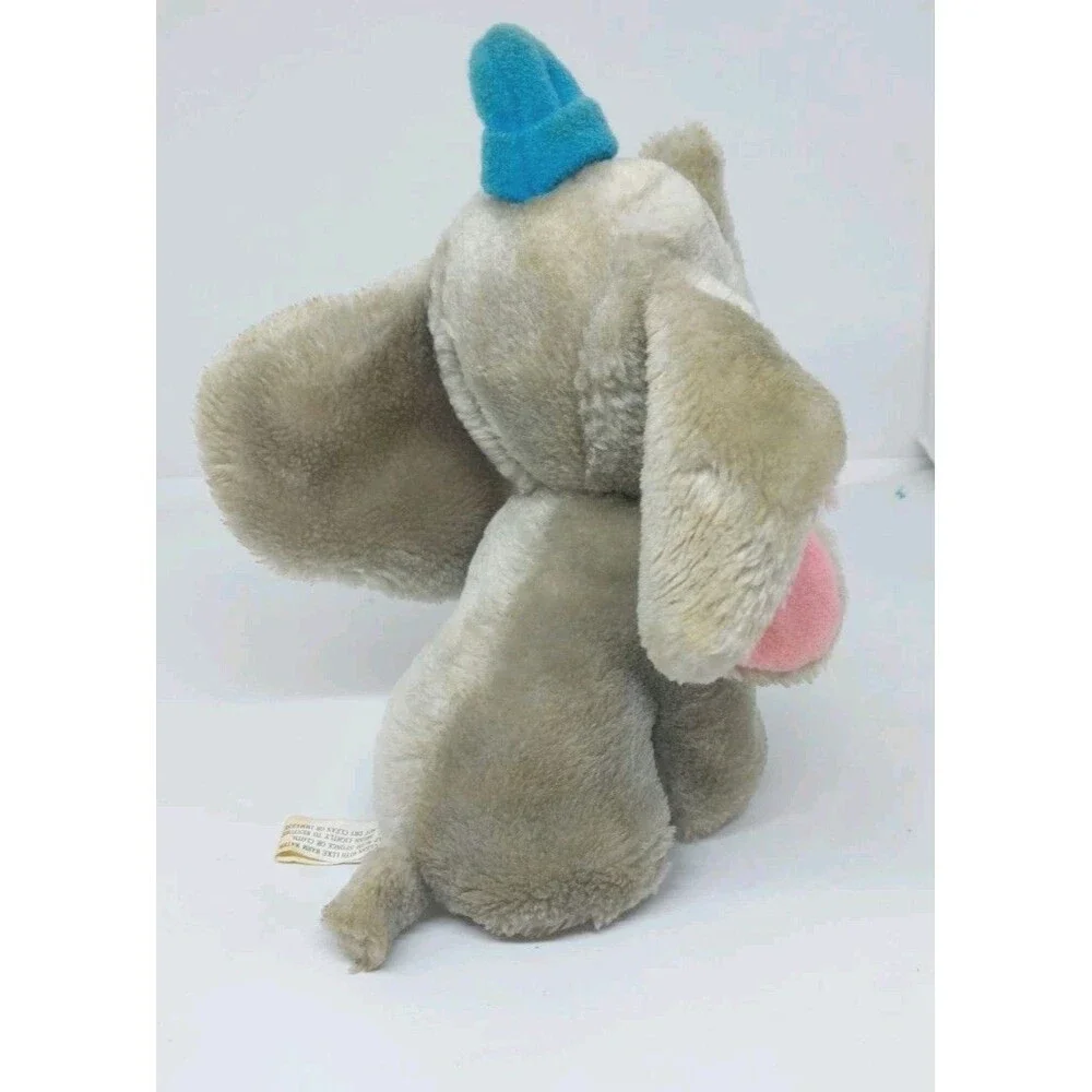Vintage 1980’s Walt Disney Dumbo Gray Elephant Plush 8 Inch Tall Toy
